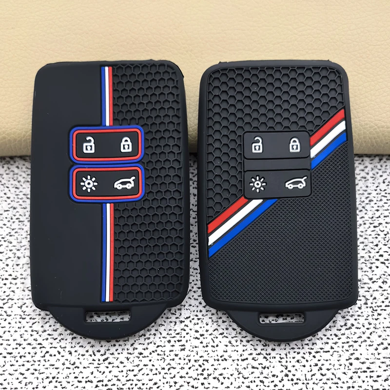 For Renault Captur Zoe Espace 5 Clio Megane 4 Arkana Arcan Silicone Car Key Cover for Dacia Logan 3 Key Case FOB Holder Shell