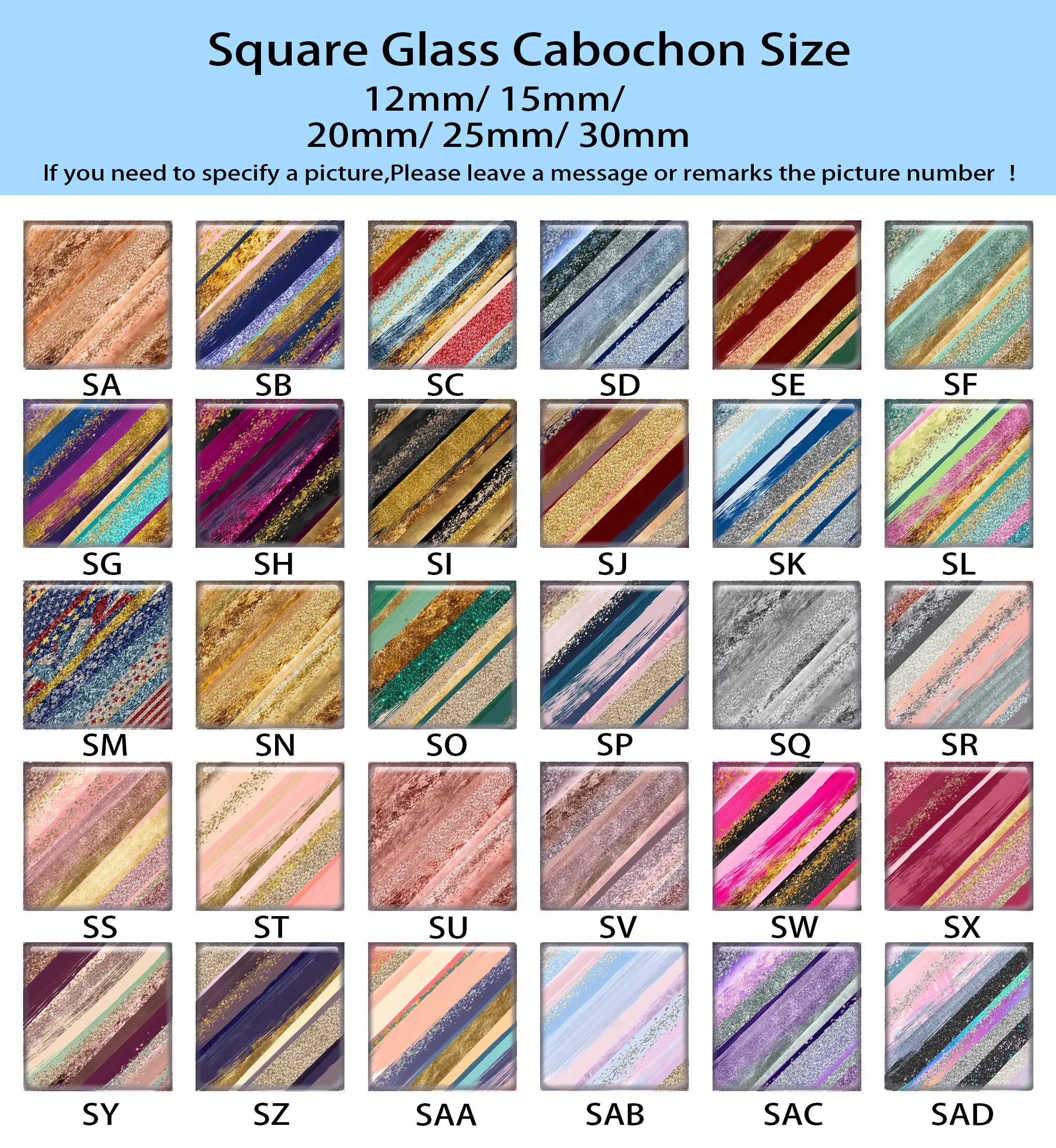 Random Mixed Round/Oval/Square Oil Painting Brush Stroke Photo Glass Cabochon Flatback Demo Cameo For Diy Jewelry Making view 6