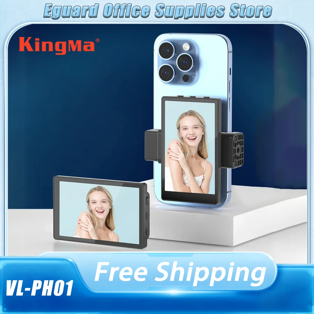 

Kingma Smartphone Vlog Selfie Monitor VL-PH01 Customize Magnetic Screen Using Phone Rear Camera For Live Stream Selfie Vlog Gift