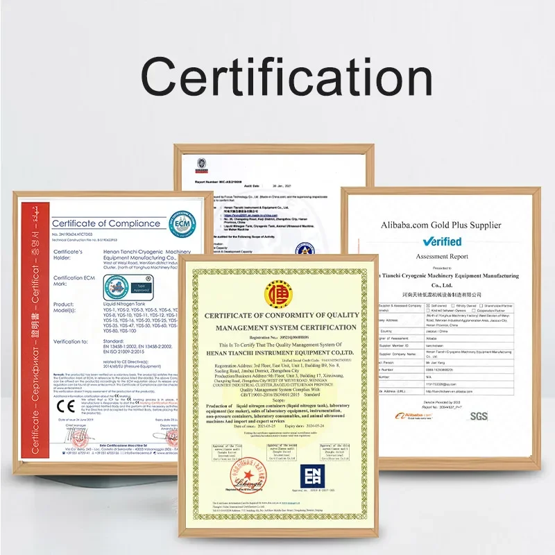 Large Diameter Transcell Stem Cell Banking Cryogenic Ln2 Storage System Bulk Semen Freezer