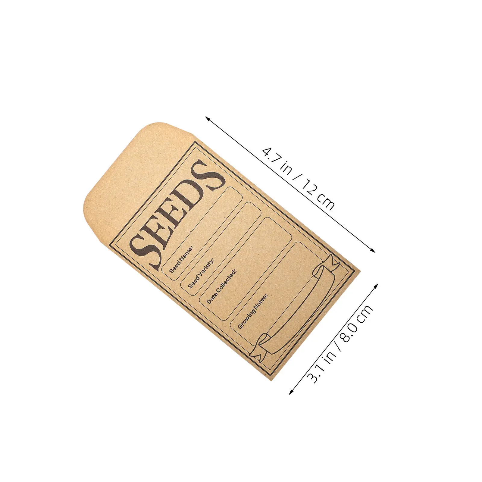 50Pcs Seed Storage Kraft Envelopes Small Kraft Paper Envelopes Resealable Seed Saving Packets for Flower vegetable Coin