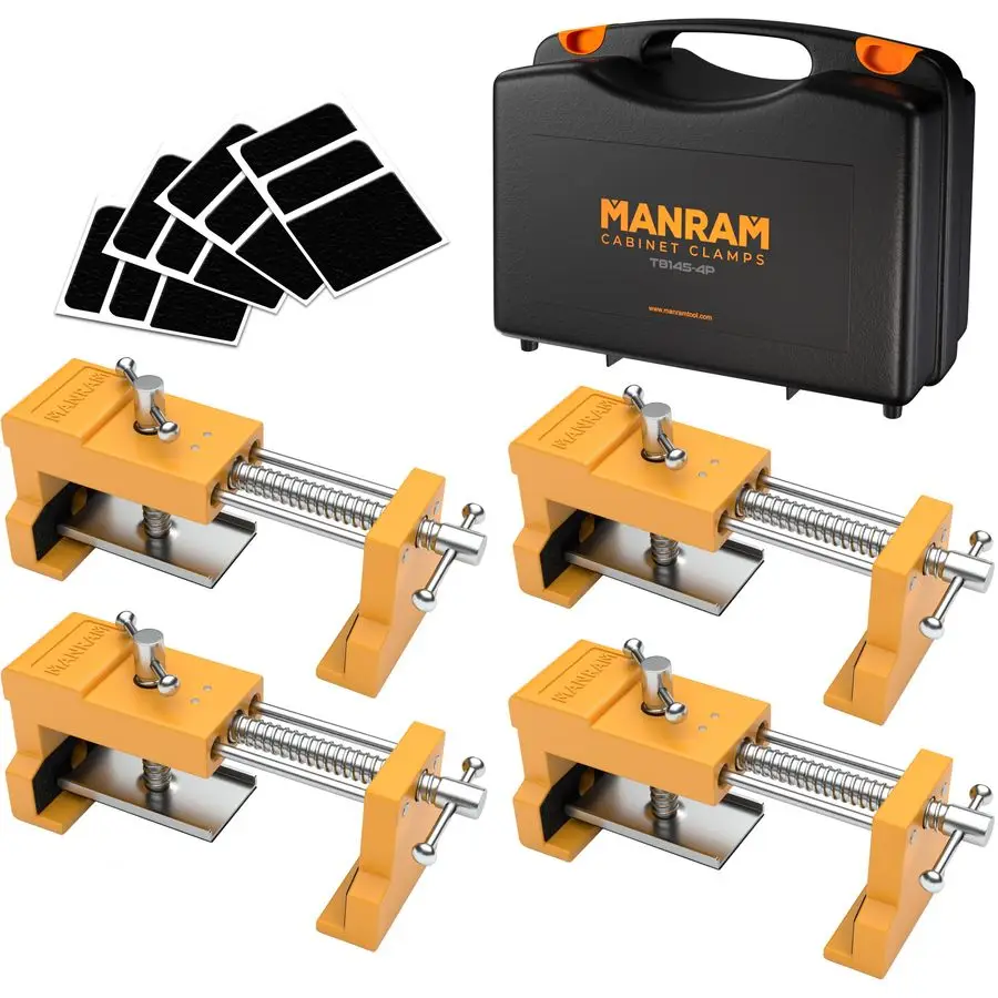 

Clamps with Protective Case, Cabinets Installation Clamps, Face Frame Clamp 4 Pack