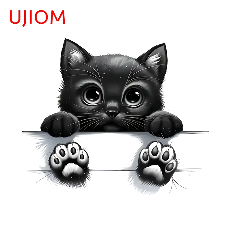 UJIOM Fashion Cute Cat Wall Sticker Artistic Attractive Eye Catching Adorable Hot Selling Decal Suitable For Refrigerator Decor