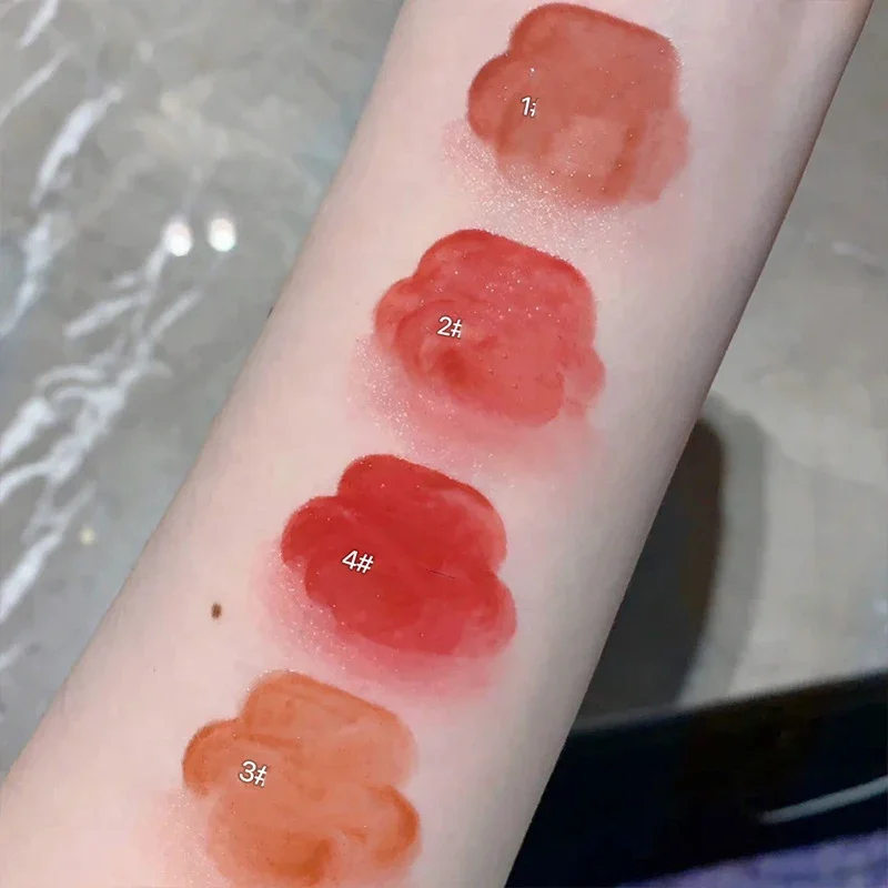 Balsamo per le labbra Color rosa in legno rossetto idratante facile da colorare Natural Lasting Jelly Lip Gloss cosmetici per il trucco per la cura delle labbra