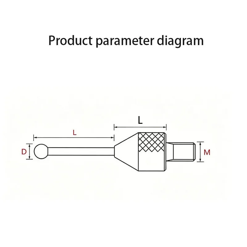 3PCS Thread M2.5 Precision Measurement Ruby Extended Contact Pin Height Gauge Measuring Pin Dial Gauge Pin