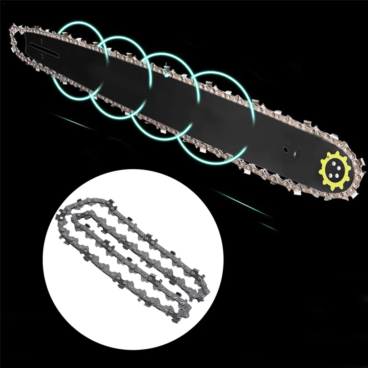 High-end 2Pcs 8 Inch Mini Chainsaw Chain Replacement Guide Saw Chain for 8 Inch,1/4Inch LP Pitch 47 Drive Links Fits for Chainsa