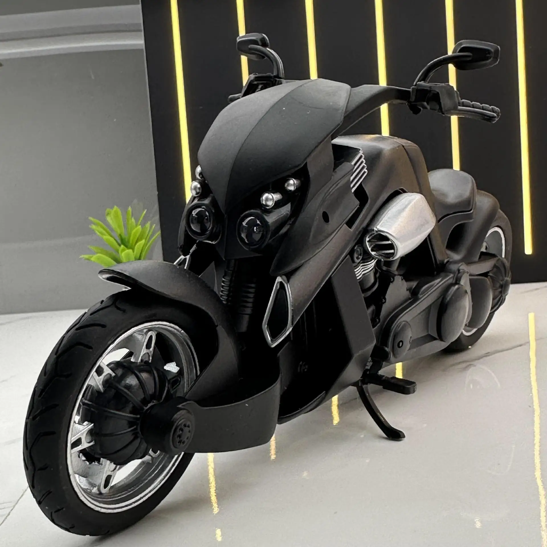 1:12 Model Motocykla V-REX, Zabawki, Odlew ze Stopu, Dźwięk, Światło, Amortyzacja, Gumowe Opony, Miniaturowe Motocykle, Prezenty Festiwalowe