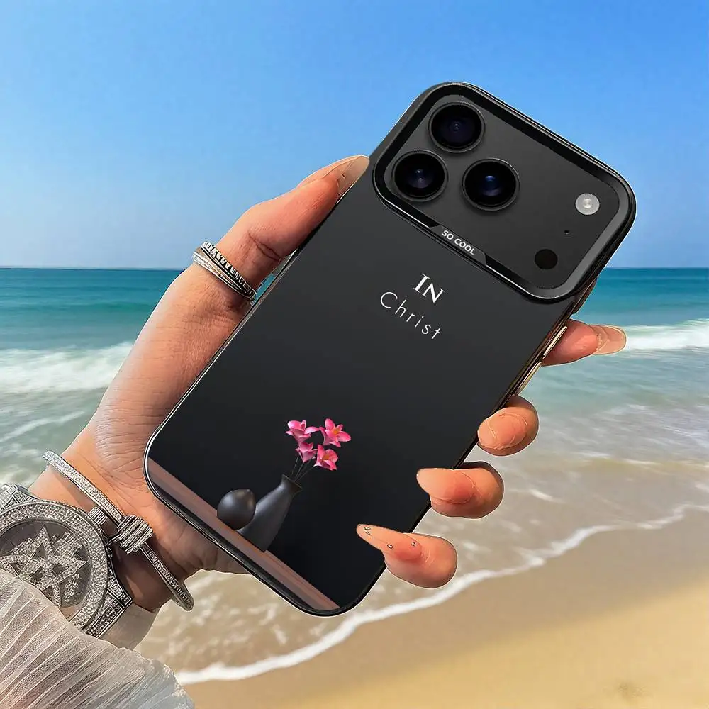 حافظة هاتف آية الكتاب المقدس كريستيان حافظة سوداء لهاتف آيفون 17,16,15,14,13,12,Pro,Max,Plus,E,SE4,Air,Mini