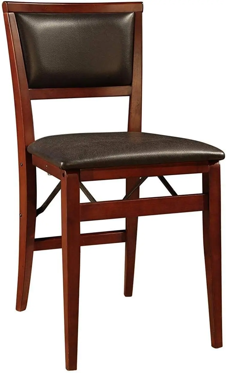 Keira Pad Folding Chair, 2 Piece Set, Materials: Engineered Wood, Rubberwood, PVC, 20