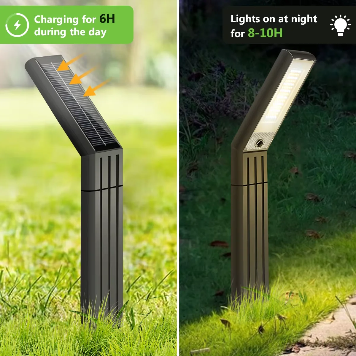 Solar Pathway Lights Outdoor Super Bright Dual Warm White & White Light Waterproof Landscape Garden Solar Lamp for Yard Lawn