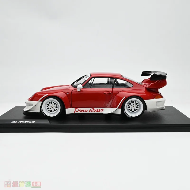 Diecast Solido 1:18 Scale RWB BODYKIT PORCO ROSSO 2020 Alloy Car Model