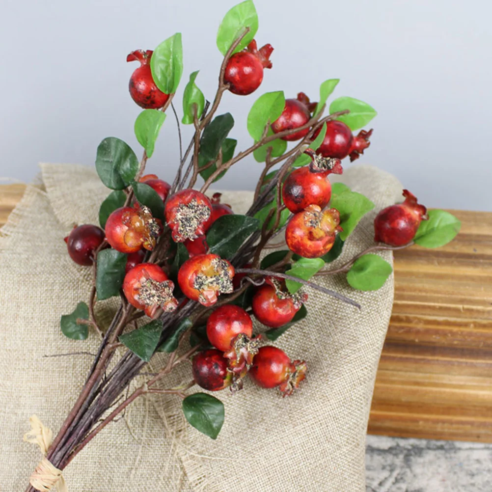 

2pcs Home Decoration Home Flower Adorn Simulation Adorn Fake Rosehip Bouquet Decor Bouquet Wall Office Decor