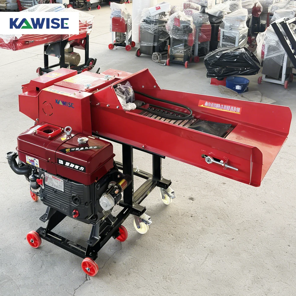AIROW Heavy Duty Diesel Engine Chaff Cutter and Kneading Machine for Cattle and Goat Feed Processing