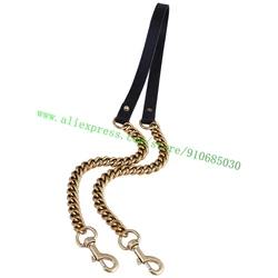 Black Leather Vintage Golden Chain Shoulder Strap For Designer Women Marm0nt Handbag Lady Flap Bag Carry Belt Replacement 120cm