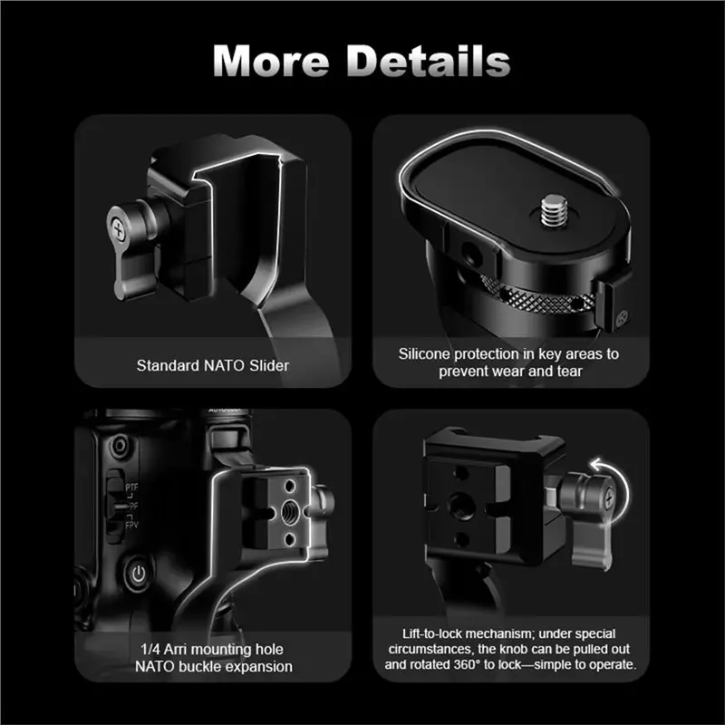 Safety Connection Kit For DJI RS3 Pro RS4 Pro RS5 Tripod Monopod Accessories- PH50 For Gimbal Reinforcement Stabilizer