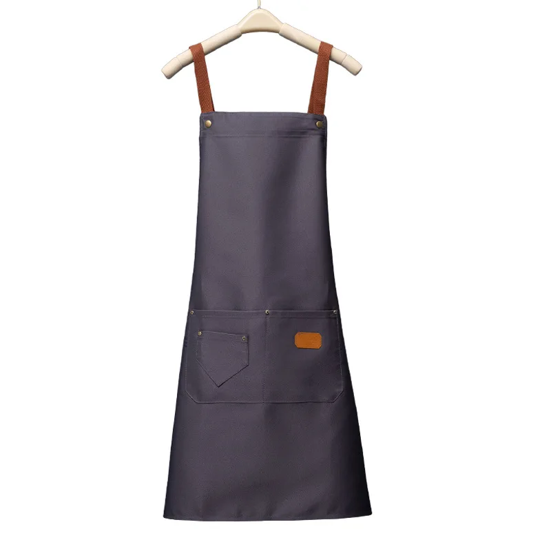 Canvas Apron Four Seasons Universal Waterproof Milk Tea Coffee Shop Restaurant Fashion Men and Women Work Clothes