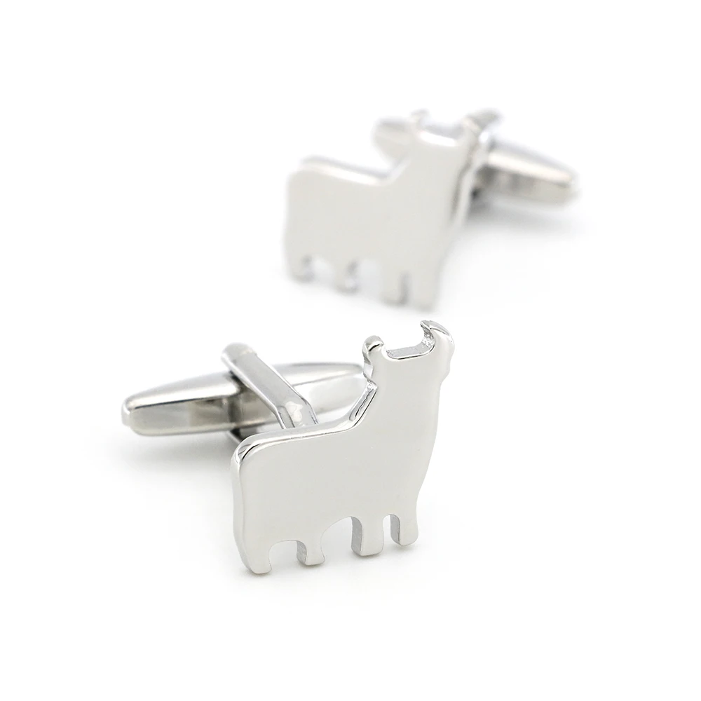 iGame Fashion Cuff Links Silver Color Yak Design Quality Brass Material Cufflinks For Men