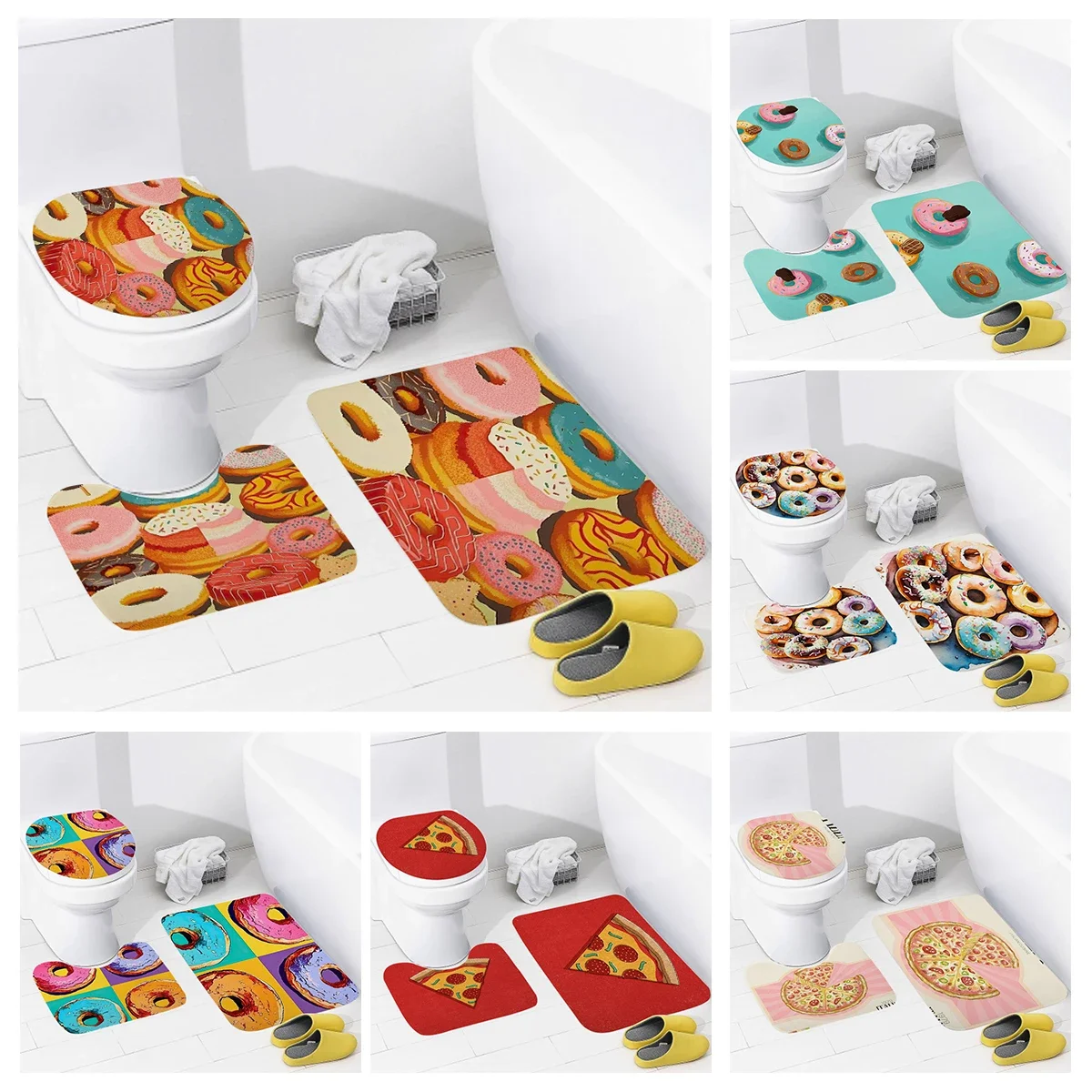 Home bathroom floor mats Anime animal style Bath Foot mat modern accessories rug Toilet mat Bathtub anti-slip carpet aaaa