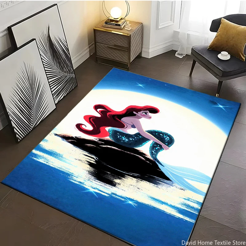 

The Little Mermaid Large Area Rugs Carpet for Home Living Room Children's Bedroom Sofa Doormat Decoration Kids Mats Potdemiel