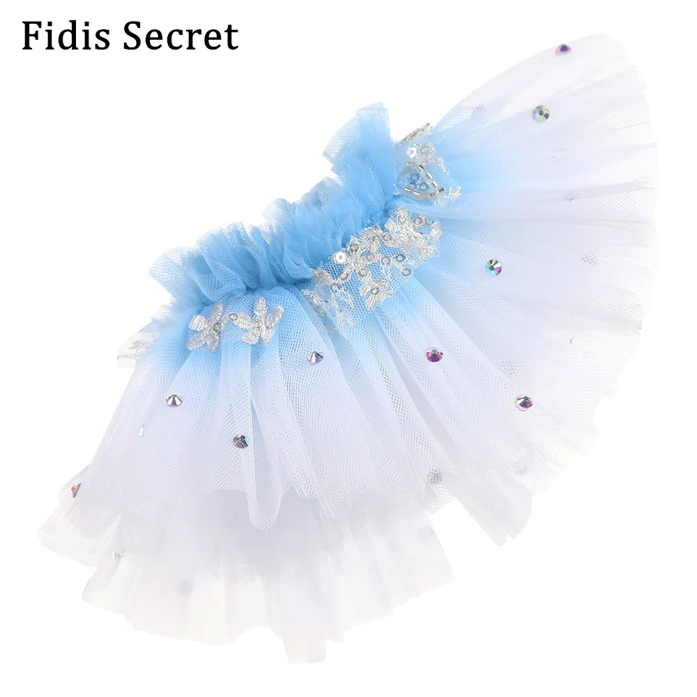 Women Ombre Sky Blue Professional Pancake Ballet Tutu Dance Costumes,Girls Ballerina Blue Bird Classical Performance Stage Wear