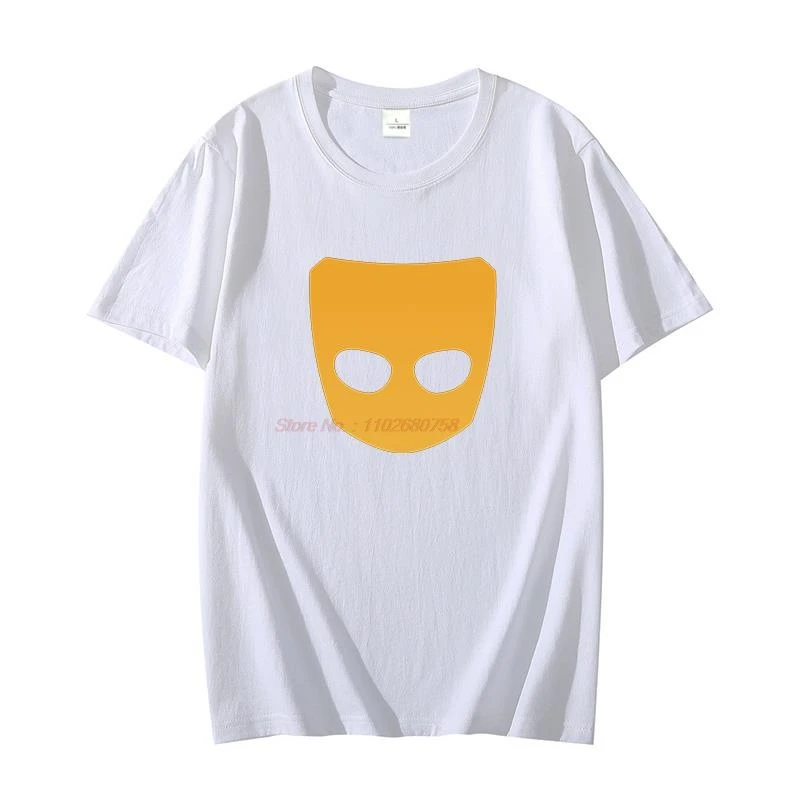 T-shirt in cotone Grindr Logo T-shirt oversize unisex T-shirt grafiche T-shirt a maniche corte Estate Harajuku Abbigliamento uomo