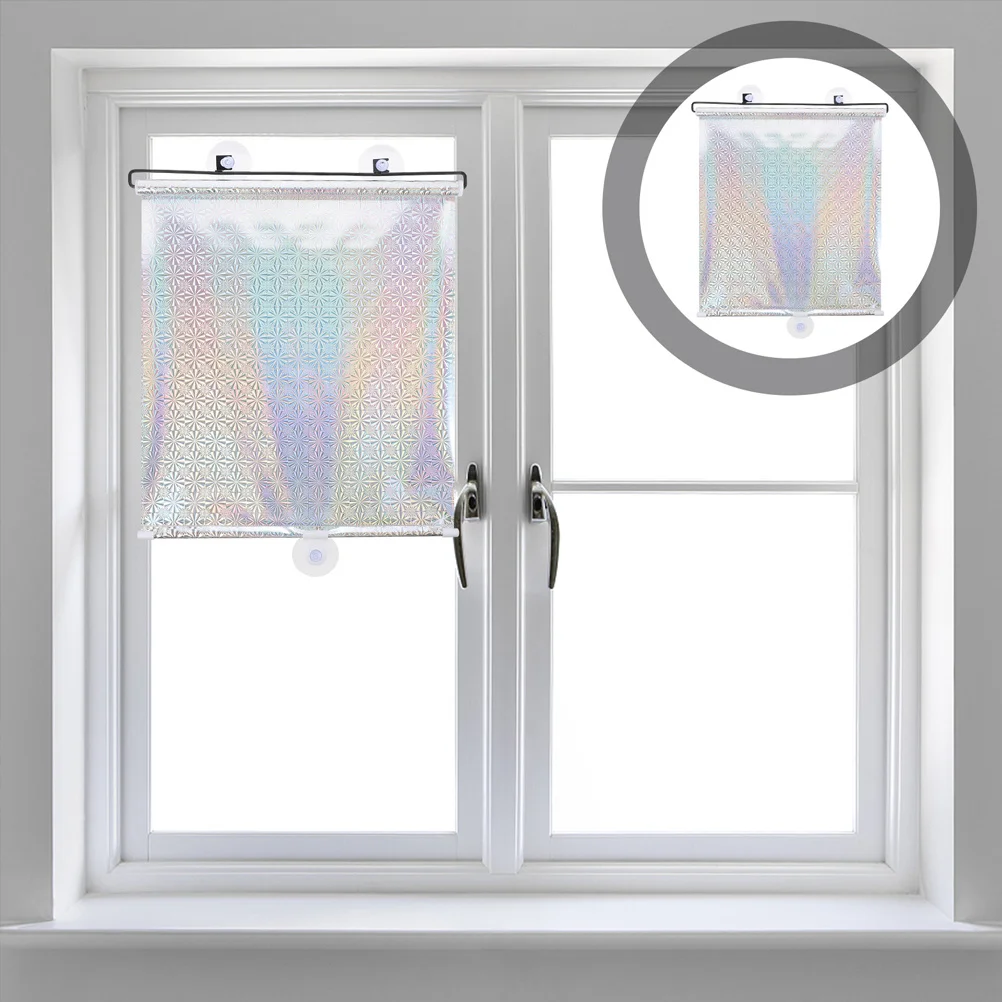 غطاء نافذة بكأس شفط للتعتيم، تصميم تلسكوبي، سهل التركيب، حماية من الأشعة فوق البنفسجية، الخصوصية للحمام المطبخ #3