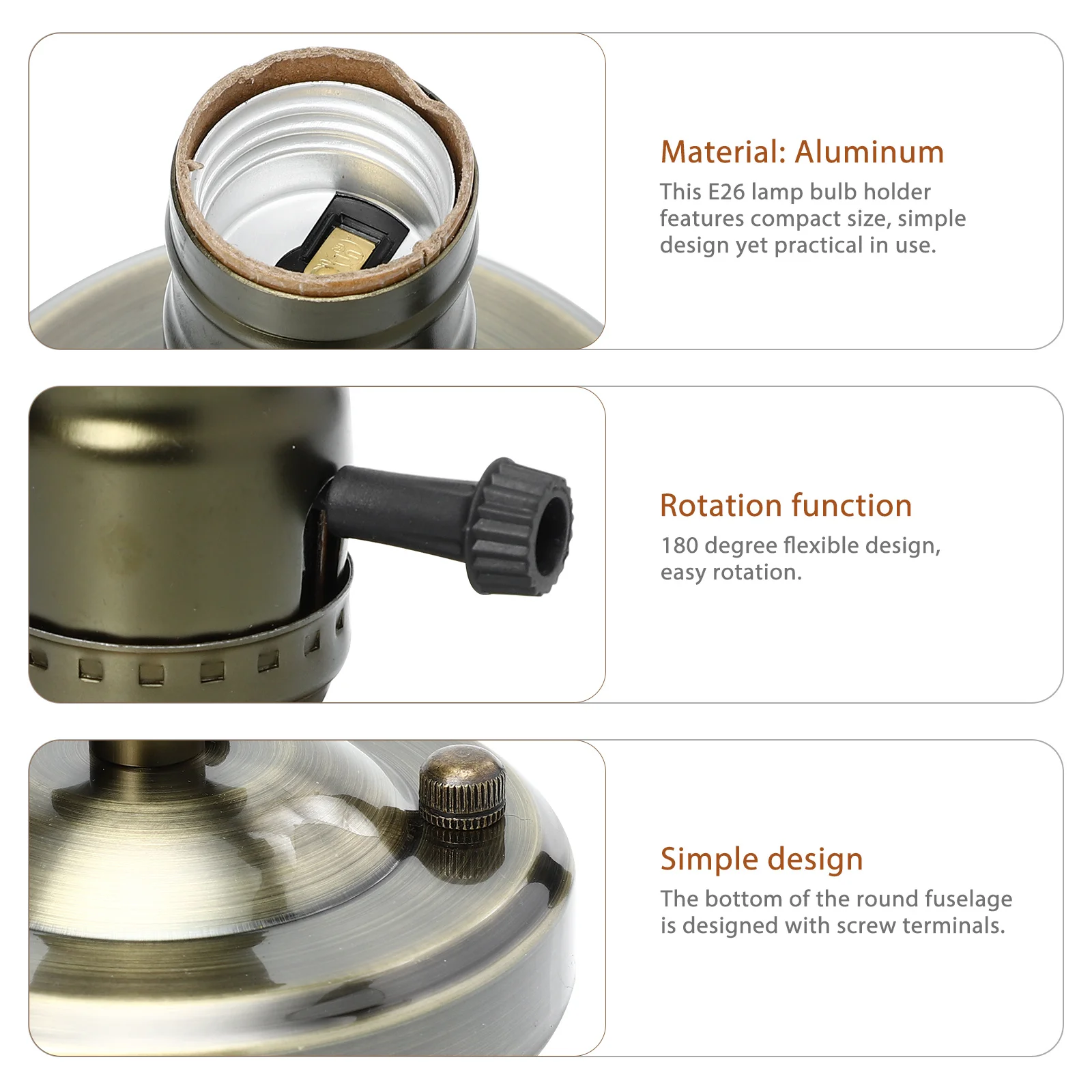 

Винтажный цоколь лампы E26, цоколь для потолочного светильника, простая установка для прихожей, лестницы, кухни, гостиной