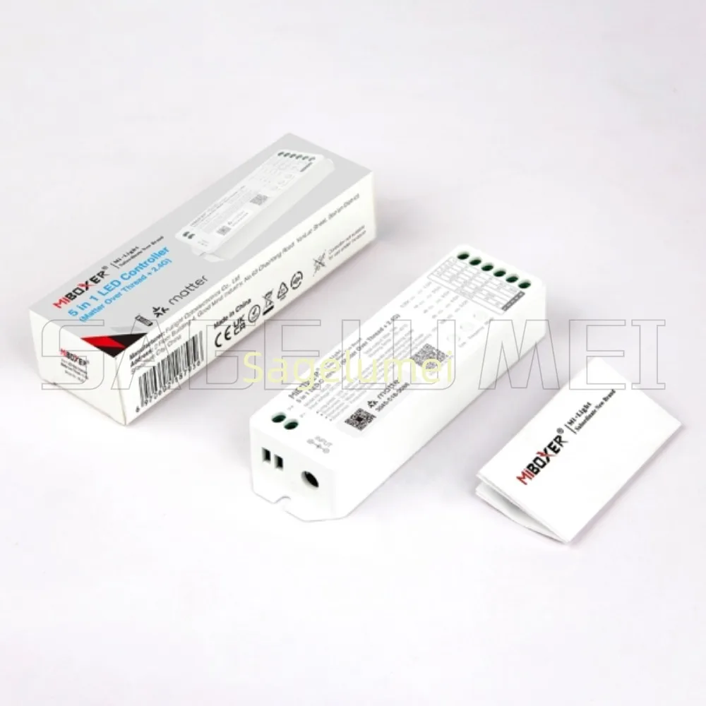 SMZ2 SMZ5 MLZ5 New 2/5 in1 Controller Matter Over WiFi+2.4GHz Tuya APP WIFI Control Single/Double Color RGB RGBW RGBCCT Strip