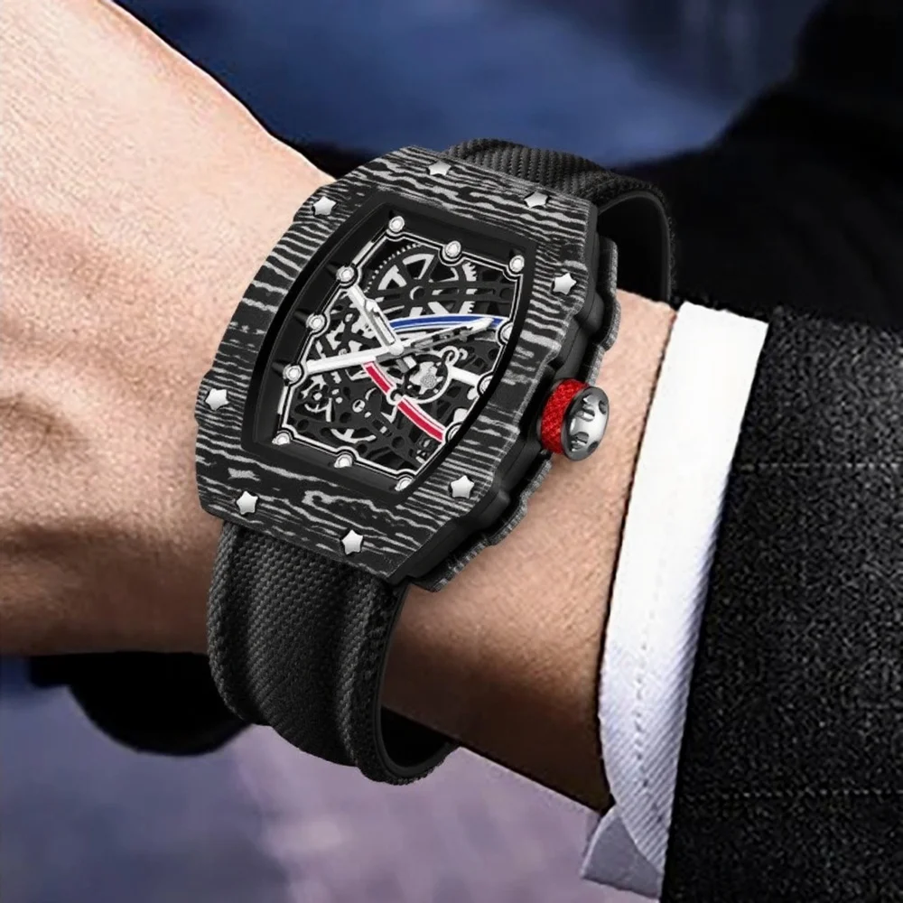 Hot Unique Tonneau Ultra Slim Barrel Shaped Best Selling Brand Quartz Watch Men's Waterproof Watch AAA Fashionable Men's Watch