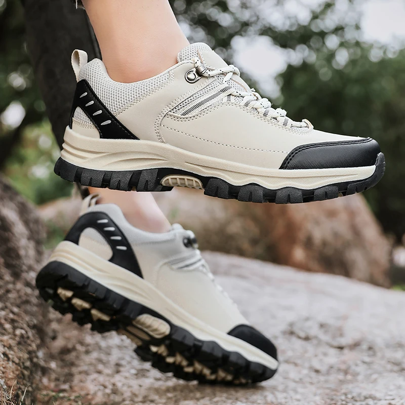 

2025 Men's Waterproof Hiking Shoes Outdoor Casual Trekking Sneakers Non-Slip Rubber Soled Trail Run Mountain Shoes