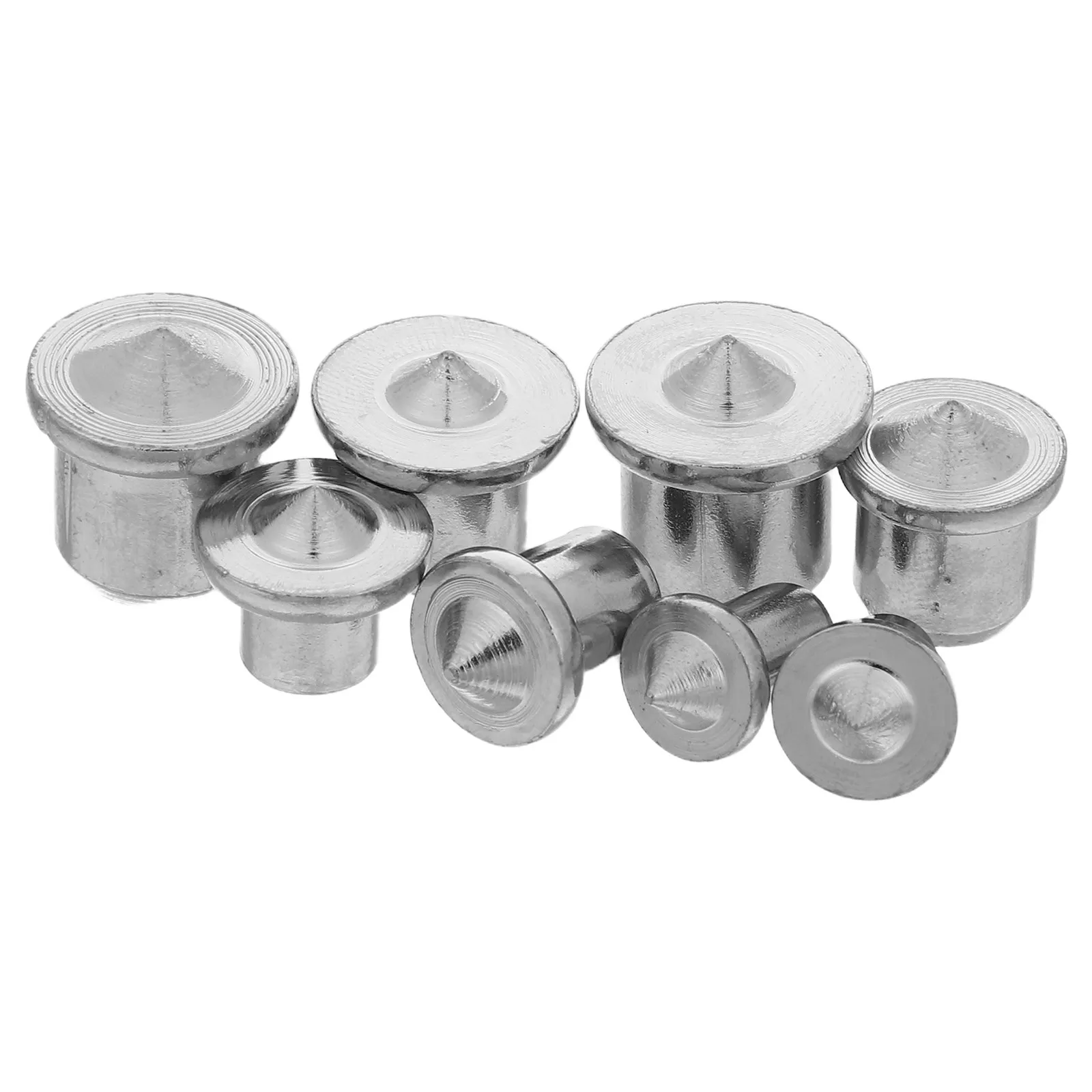 8Pcs Dowel Center Pins Woodworking Drill Guide Precision Marking Plugs Tenon Transfer Tool Metal Doweling Pins Hole Alignment
