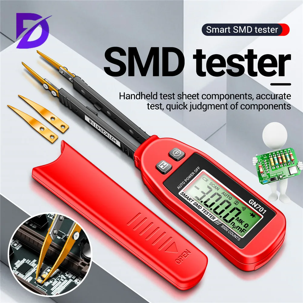 Digital Smart SMD Tester Diode Continuity Resistor Capacitor LED Battery Test Mini Multi Tester 6000 Counts Auto Ranging