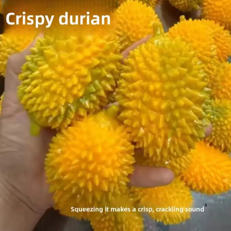 Handmade Crunchy Durian Stress Ball ASMR Sensory Squeeze Toy Portable Hand Fidget Decompression Relax Toy