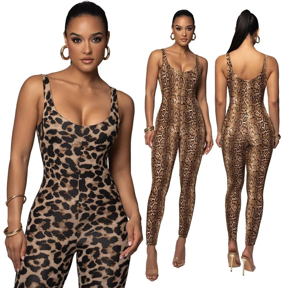 

Large Collar Printed Jumpsuit Women's Clothing mid Waist Long Pants Lycra Fabric Summer 2023 Faion Ladies Suit