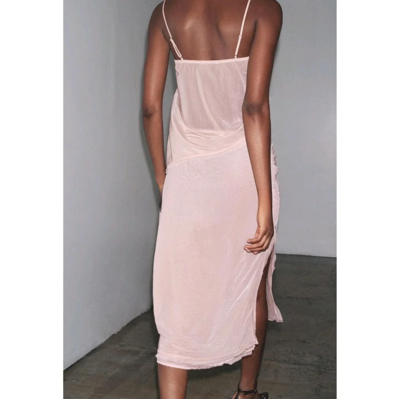 Renda retalhos organza ter topo midi saia conjunto meados de cintura fenda casual sle outono faion feminino terno de duas peças