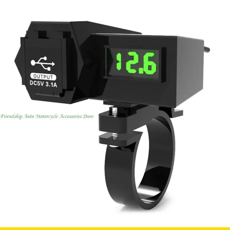 SZCH Charging Socket Hodlebar Montagem Powertle Motocicleta Phone carregamento Double Usb Charging Outlet com