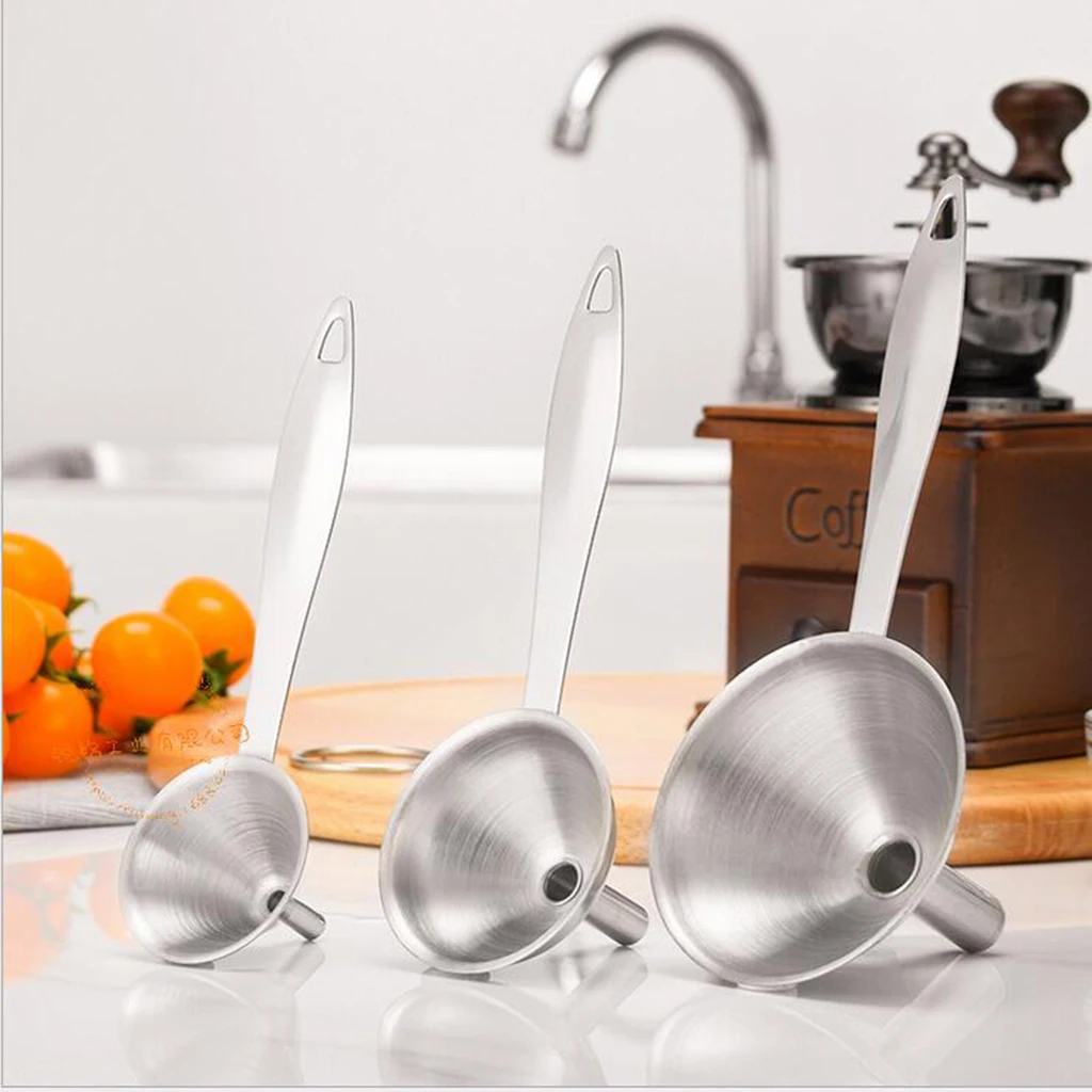 Set with Long Handles Stainless Steel Set of 3 for Home Kitchen