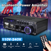 AirAux AS-22 900W Mini Hi-Fi Digital bluetooth Wireless Power Amplifier Car Subwoofer Speakers FM AUX MP3 Home Audio Amp