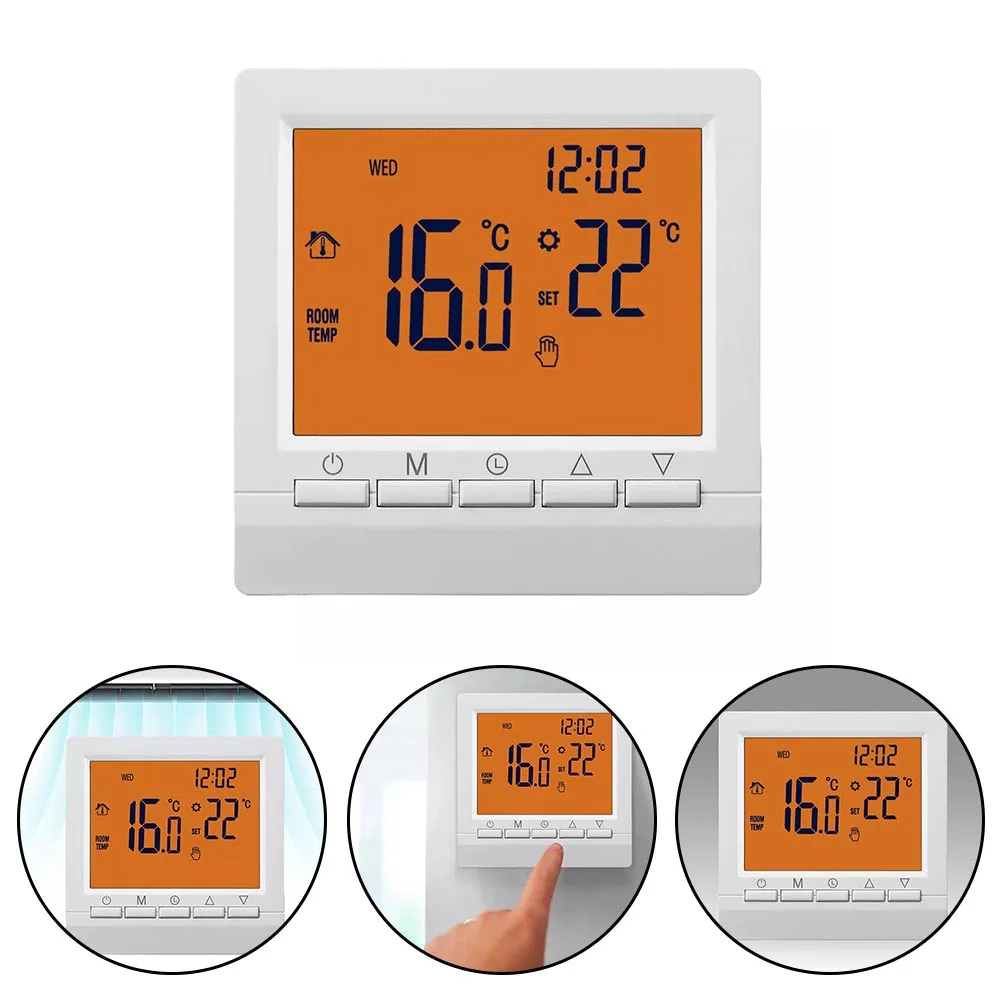 LCD Screen Battery Powered Thermostat Simple Installation Intelligent Temperature Control Consistent Room Temperature