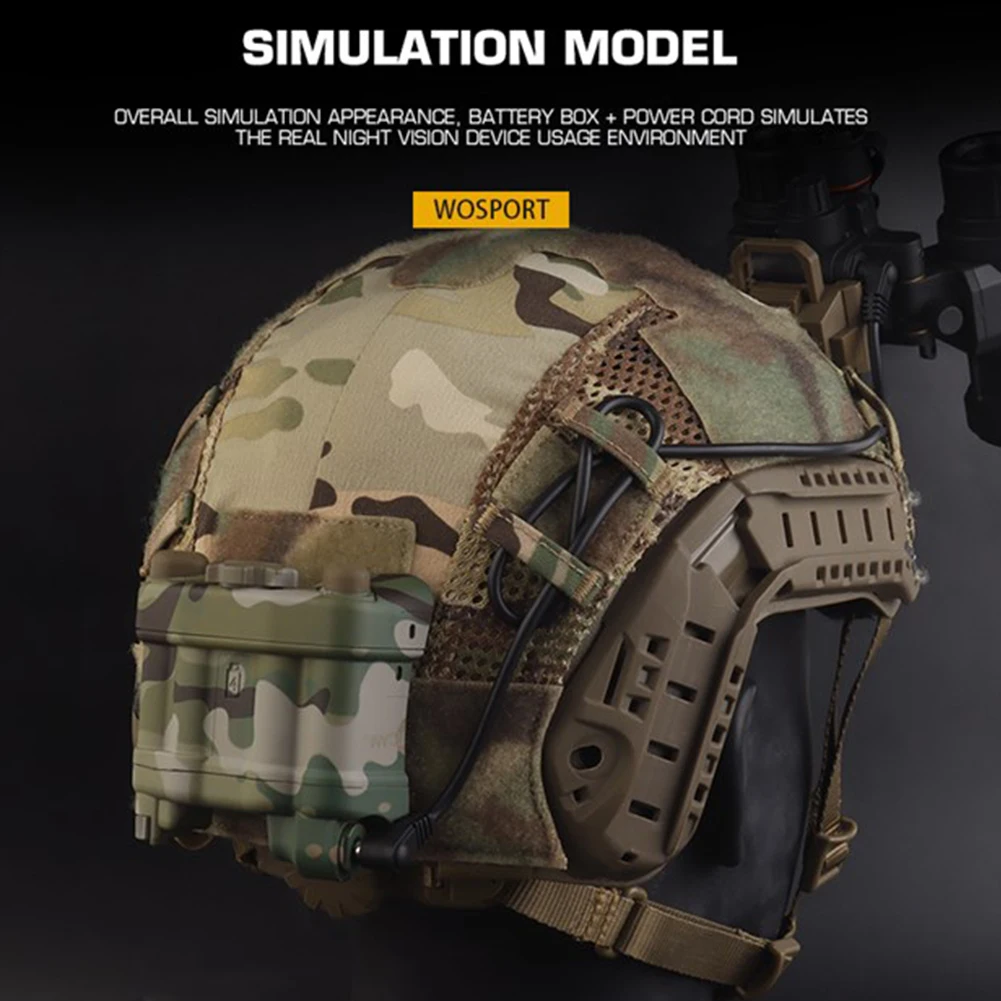 

Реалистичный имитационный чехол-держатель для аккумулятора прибора ночного видения на шлем, регулируемый, для AN/PVS31