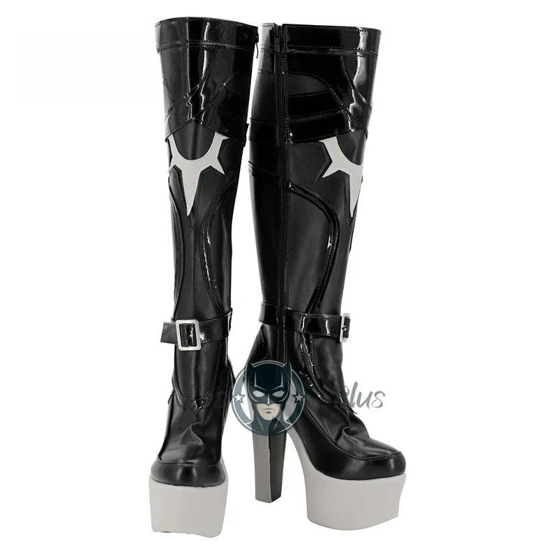 gioco-honkai-star-rail-phainon-scarpe-cosplay-stivali-neri-su-misura