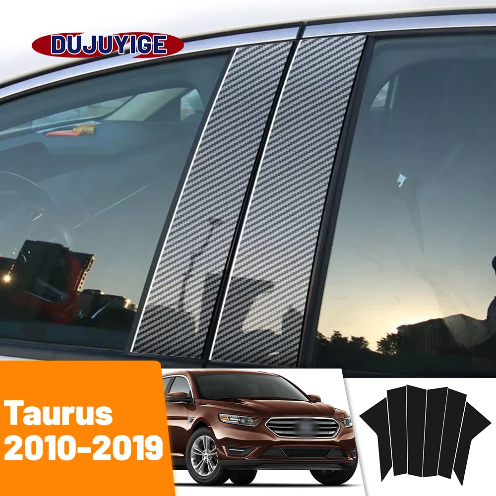 

For Ford Taurus 2010-2019 2011 2012 2013 2014 2015 2016 Carbon Fiber Window Door Column Deal B C Pillar Post Cover Trim Sticker