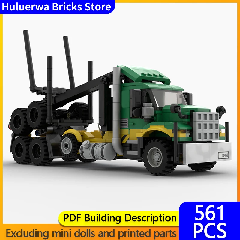 

Speed Racing Car Model MOC Building Bricks Logging Transportation Truck Modular Technology Children Holiday Gifts Assemble Toys