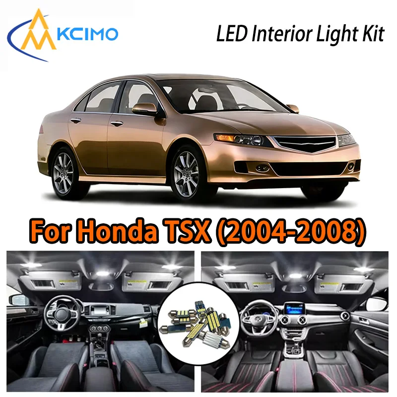 

KCIMO For Honda TSX (2004-2008) Premium LED Interior Kit - 2 Colors , Quick Installation, Long-Lasting