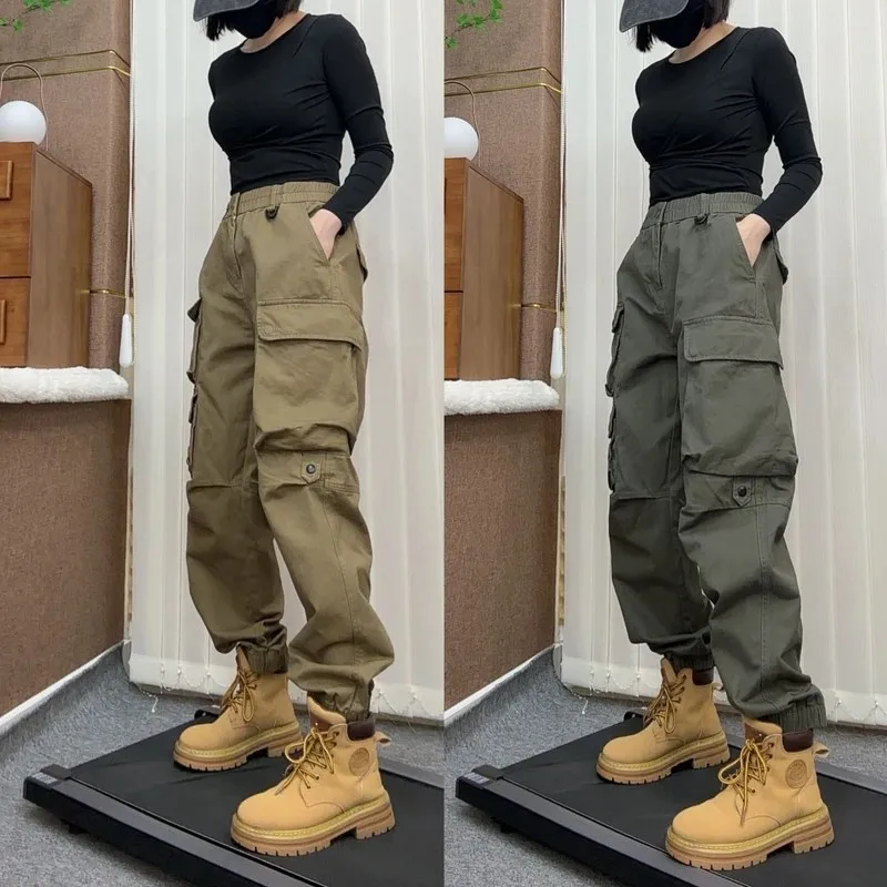 

Retro American Street Sle Loose Men's Work Pants Multi-ket Spor Faionable Casual Trousers for Men Daily Wear