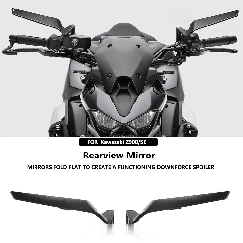 

Для мотоциклов Kawasaki Z900 Z900SE 2023-2026: Комплекты зеркал-«крыльев» Stealth Winglets, регулируемые зеркала, мотоциклетные зеркала-«крылья»