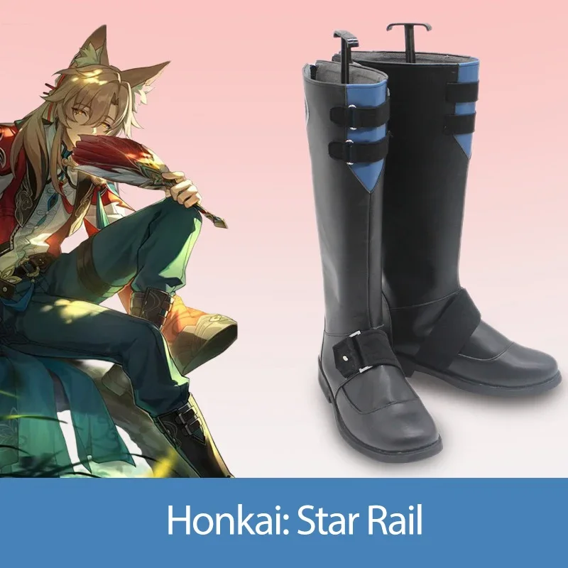 Game Honkai Star Rail Latest 	Jiaoqiu Cosplay Shoes Boot Halloween Party Carniavl Role Play Adult Women Men Custom Made