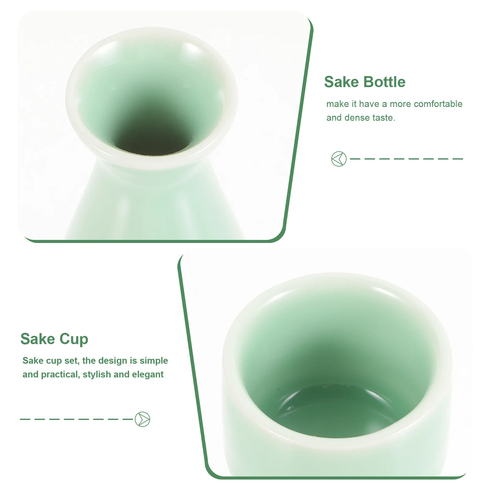 

1Set Japanese Sake Set Ceramic Saki Cup Bottle Traditional Design Suitable for Wine Tea Fruit Wine Gift Saki Cup Set