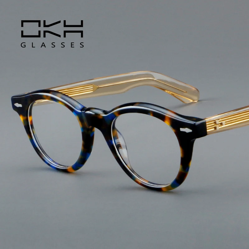 

OKH New Speed Pass Plate Acetate Glasses Frame Retro Frame Flat Light Can be Paired with Presbyopia B20