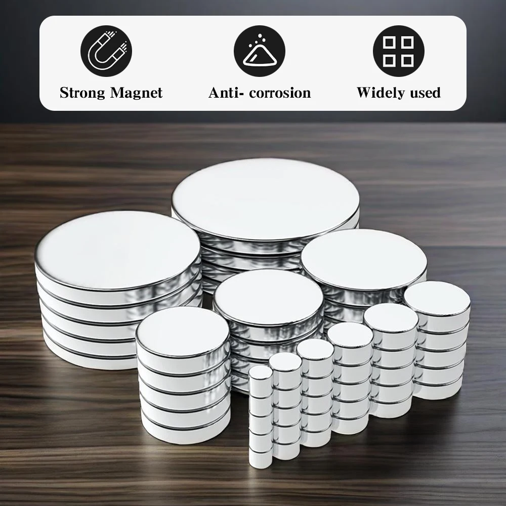 Powerful Neodymium Magnet N35 NdfeB Permanent Magnetic imanes Round Super Strong Fridge Magnet DIY 5x5 8x5 15x5 20x5 30x5 40x5mm